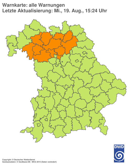 Aktuelle Wetterwarnungen für  Hannover
