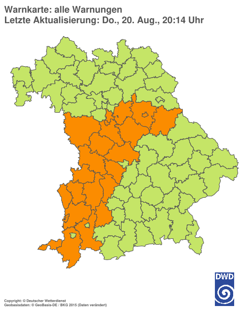 Aktuelle Wetterwarnungen für  Hannover