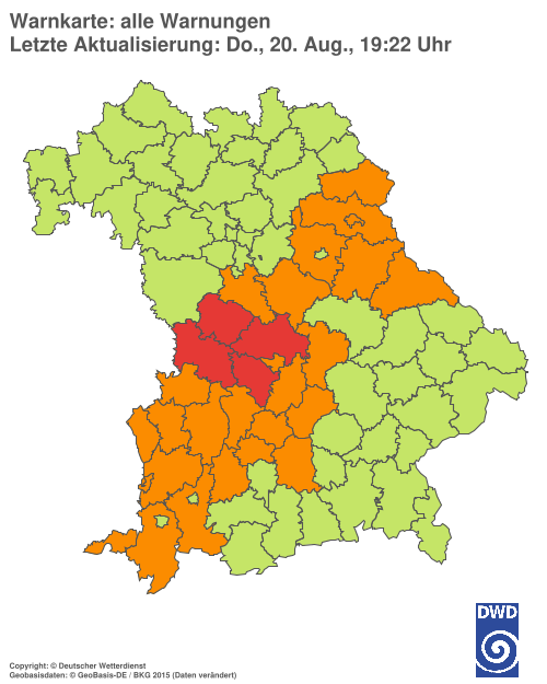 Aktuelle Wetterwarnungen für  Hannover
