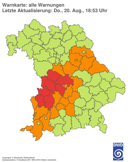 Aktuelle Wetterwarnungen für  Hannover