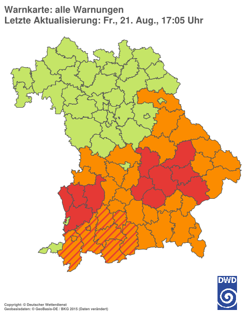 Aktuelle Wetterwarnungen für  Hannover