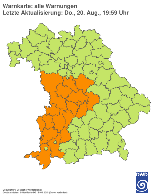 Aktuelle Wetterwarnungen für  Hannover
