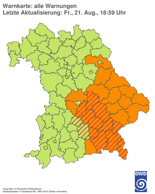 Aktuelle Wetterwarnungen für  Hannover