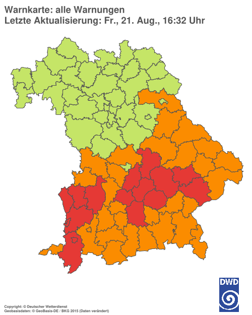 Aktuelle Wetterwarnungen für  Hannover