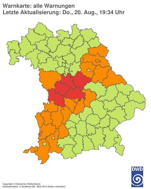 Aktuelle Wetterwarnungen für  Hannover