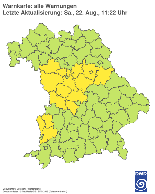 Aktuelle Wetterwarnungen für  Hannover