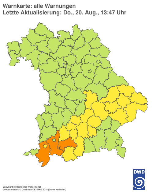 Aktuelle Wetterwarnungen für  Hannover