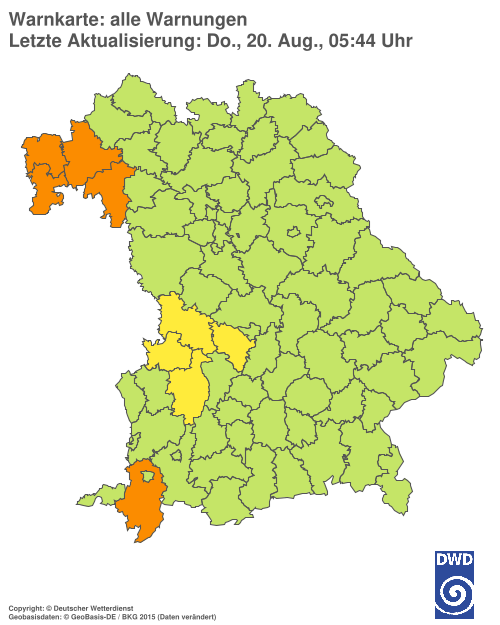 Aktuelle Wetterwarnungen für  Hannover