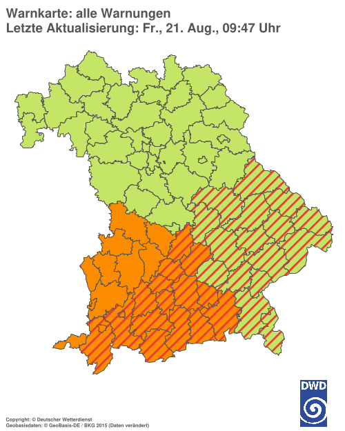 Aktuelle Wetterwarnungen für  Hannover