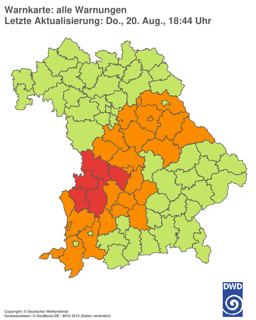 Aktuelle Wetterwarnungen für  Hannover