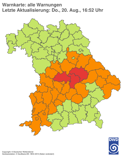 Aktuelle Wetterwarnungen für  Hannover