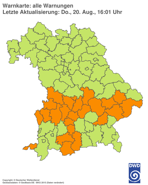 Aktuelle Wetterwarnungen für  Hannover