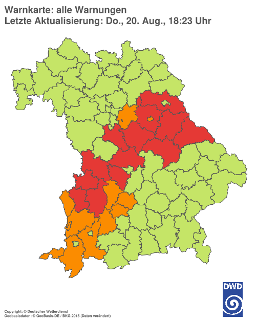 Aktuelle Wetterwarnungen für  Hannover