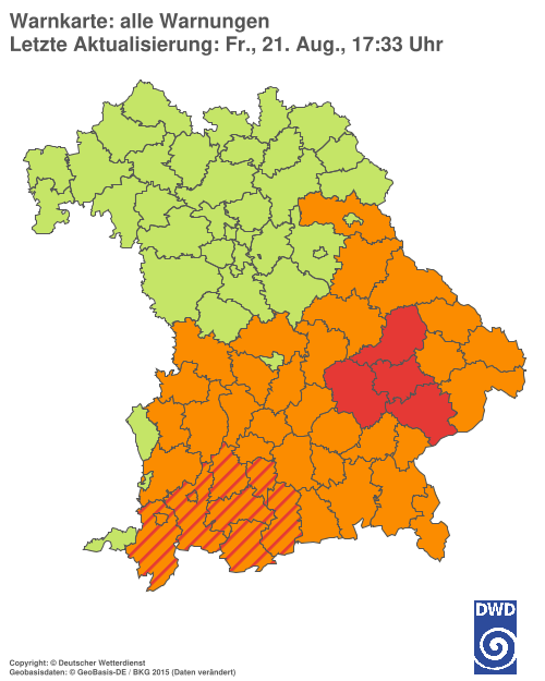 Aktuelle Wetterwarnungen für  Hannover
