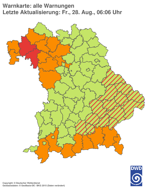 Aktuelle Wetterwarnungen für  Hannover