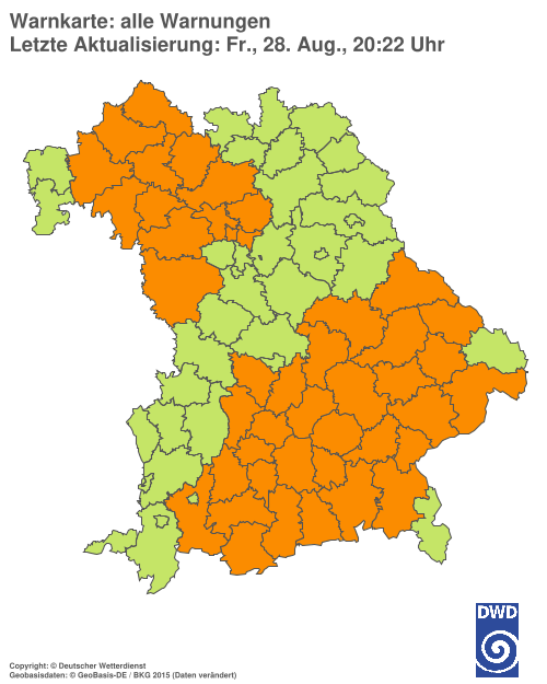 Aktuelle Wetterwarnungen für  Hannover
