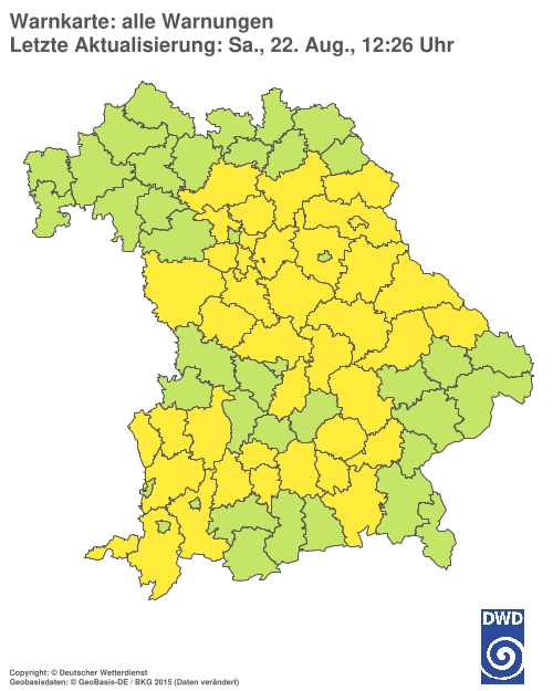 Aktuelle Wetterwarnungen für  Hannover