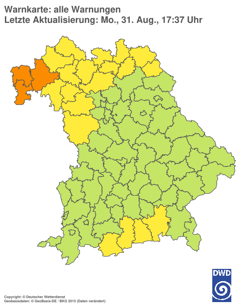 Aktuelle Wetterwarnungen für  Hannover