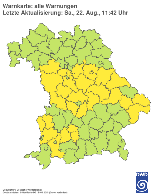 Aktuelle Wetterwarnungen für  Hannover