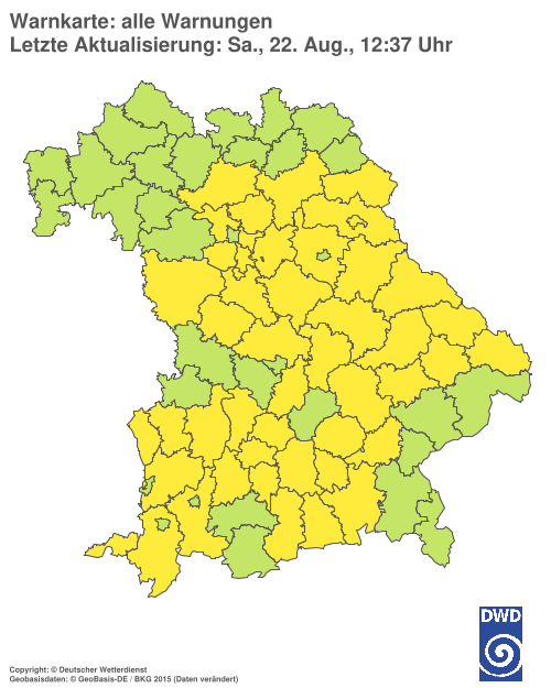 Aktuelle Wetterwarnungen für  Hannover