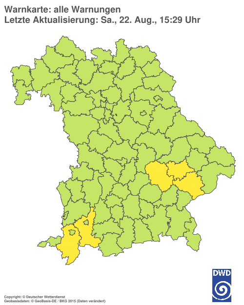 Aktuelle Wetterwarnungen für  Hannover