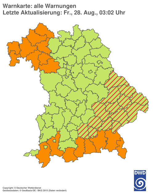 Aktuelle Wetterwarnungen für  Hannover