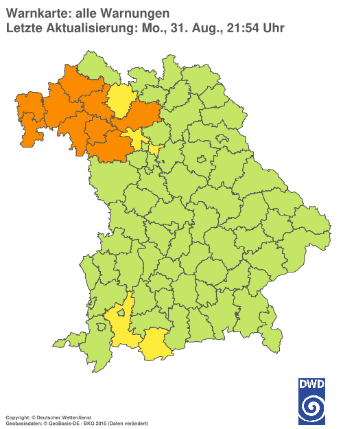 Aktuelle Wetterwarnungen für  Hannover