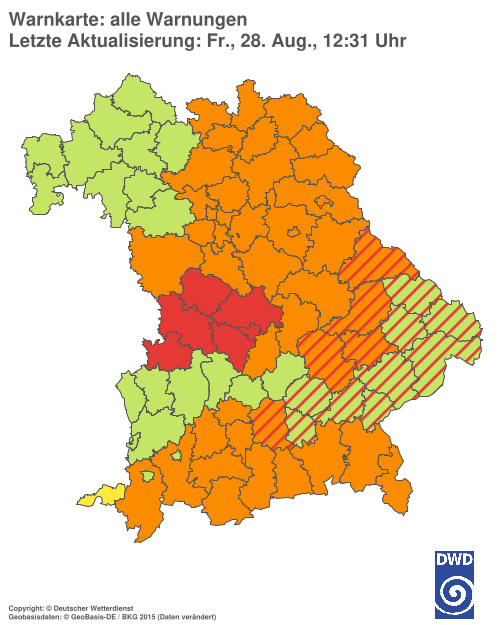 Aktuelle Wetterwarnungen für  Hannover