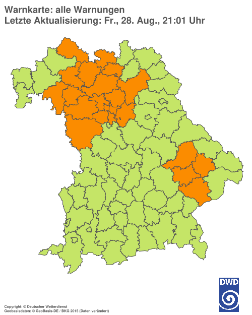 Aktuelle Wetterwarnungen für  Hannover