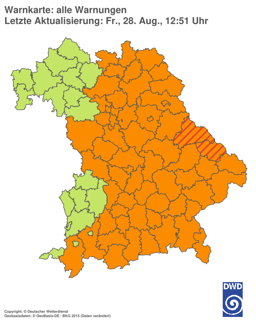 Aktuelle Wetterwarnungen für  Hannover