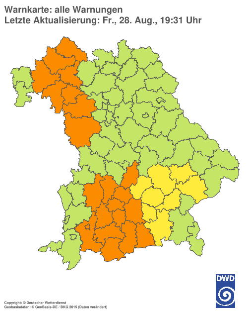 Aktuelle Wetterwarnungen für  Hannover