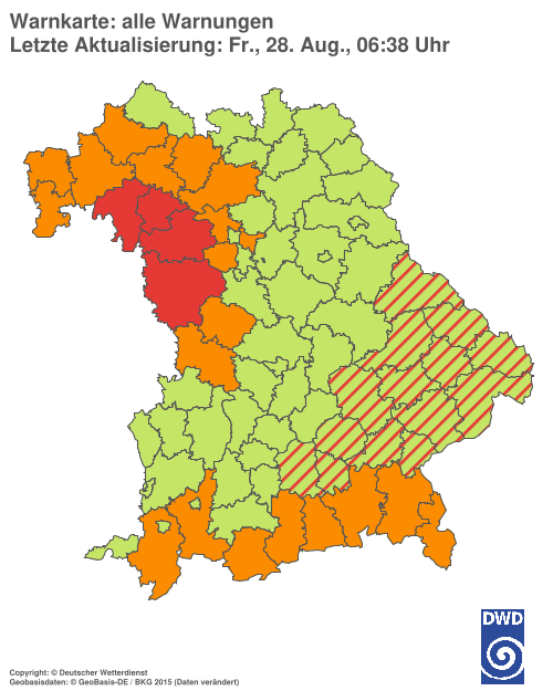 Aktuelle Wetterwarnungen für  Hannover
