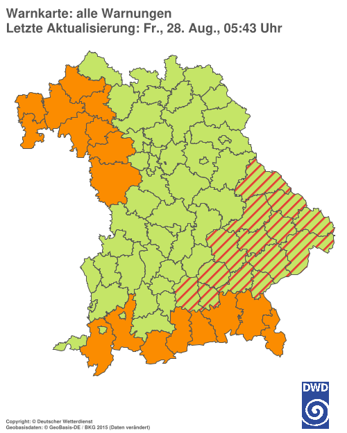 Aktuelle Wetterwarnungen für  Hannover
