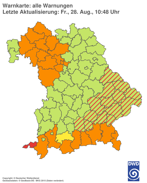 Aktuelle Wetterwarnungen für  Hannover