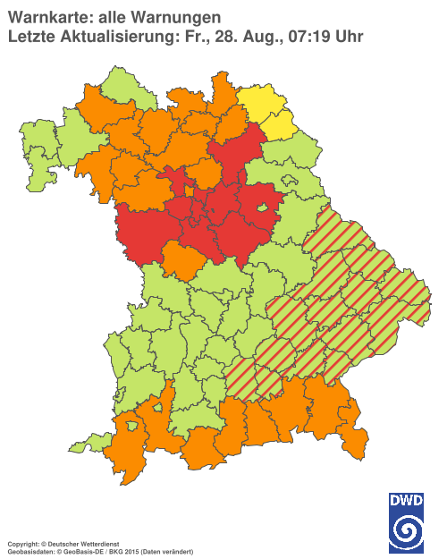 Aktuelle Wetterwarnungen für  Hannover