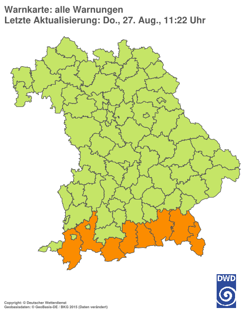Aktuelle Wetterwarnungen für  Hannover