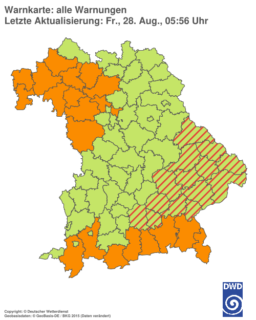 Aktuelle Wetterwarnungen für  Hannover
