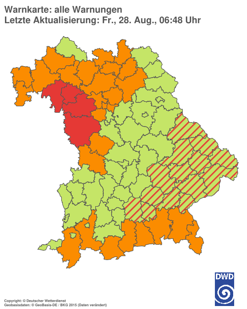 Aktuelle Wetterwarnungen für  Hannover