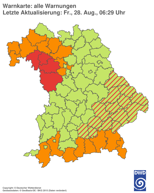 Aktuelle Wetterwarnungen für  Hannover