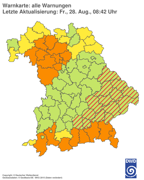 Aktuelle Wetterwarnungen für  Hannover