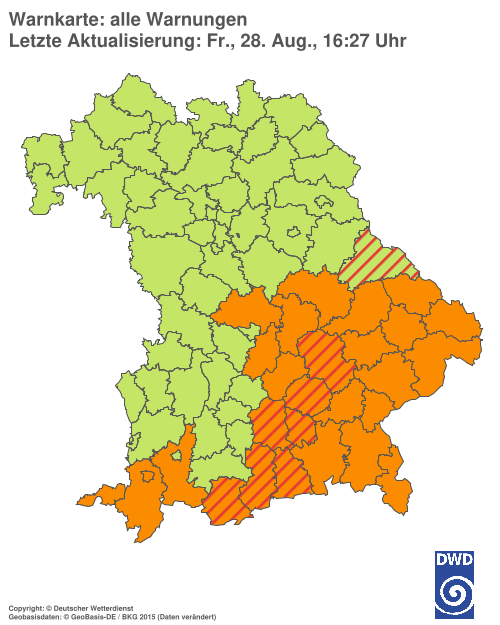 Aktuelle Wetterwarnungen für  Hannover