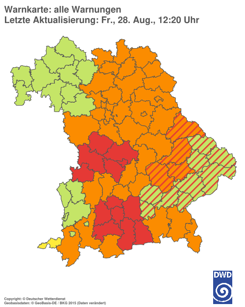 Aktuelle Wetterwarnungen für  Hannover
