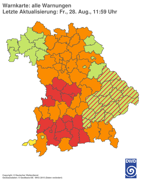 Aktuelle Wetterwarnungen für  Hannover