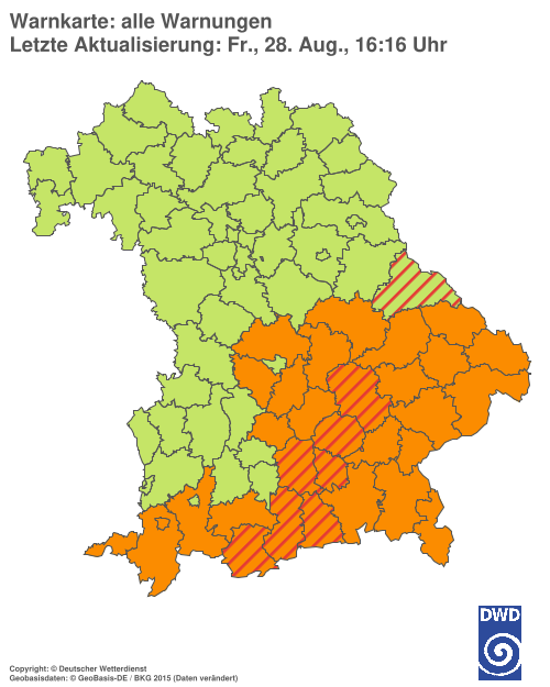 Aktuelle Wetterwarnungen für  Hannover