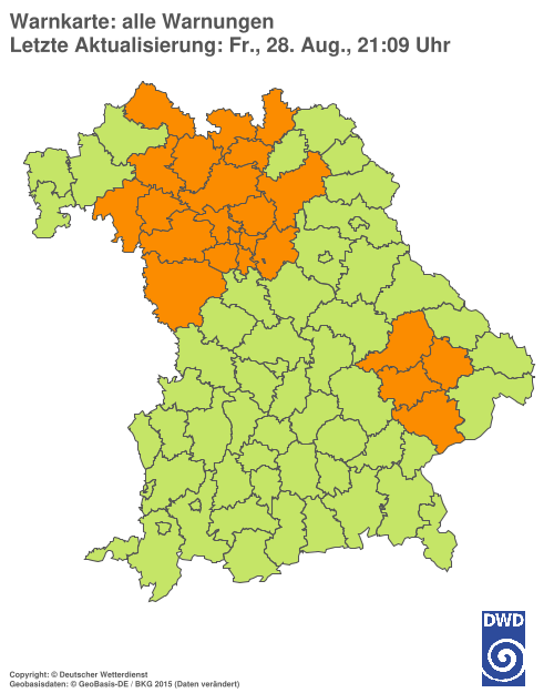 Aktuelle Wetterwarnungen für  Hannover