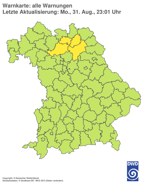 Aktuelle Wetterwarnungen für  Hannover