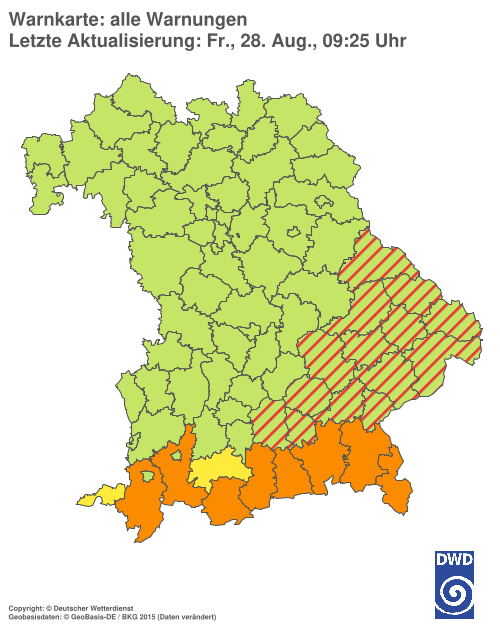 Aktuelle Wetterwarnungen für  Hannover
