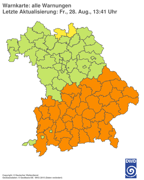 Aktuelle Wetterwarnungen für  Hannover