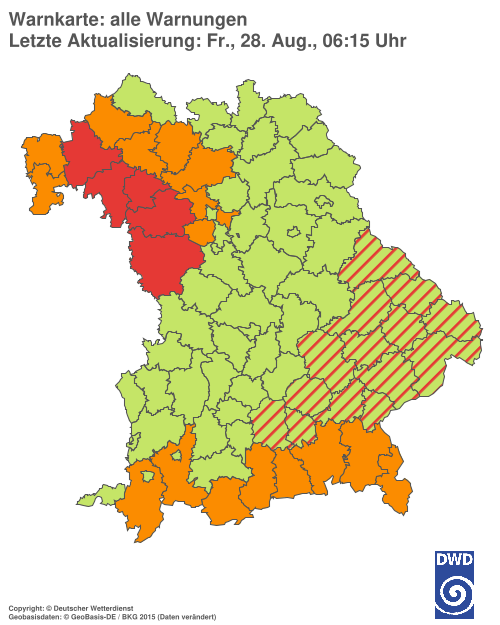 Aktuelle Wetterwarnungen für  Hannover