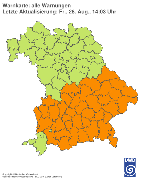 Aktuelle Wetterwarnungen für  Hannover